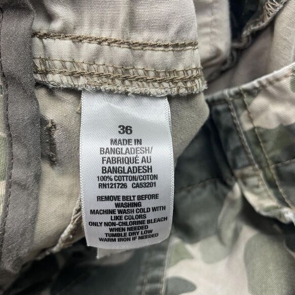 Aeropostale Cargo Shorts Mens 36 Green Camo Camouflage Multiple Pockets Cotton - Picture 7 of 13